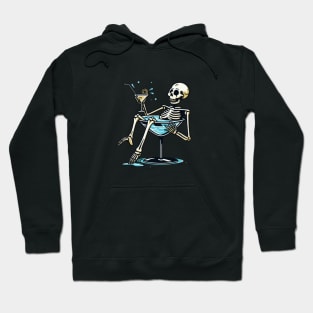 Skeleton in Martini Hoodie